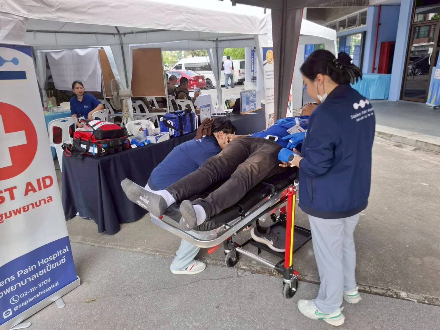 Sapiens Hospital First Aid team at the SEA Games 2025 tennis competition