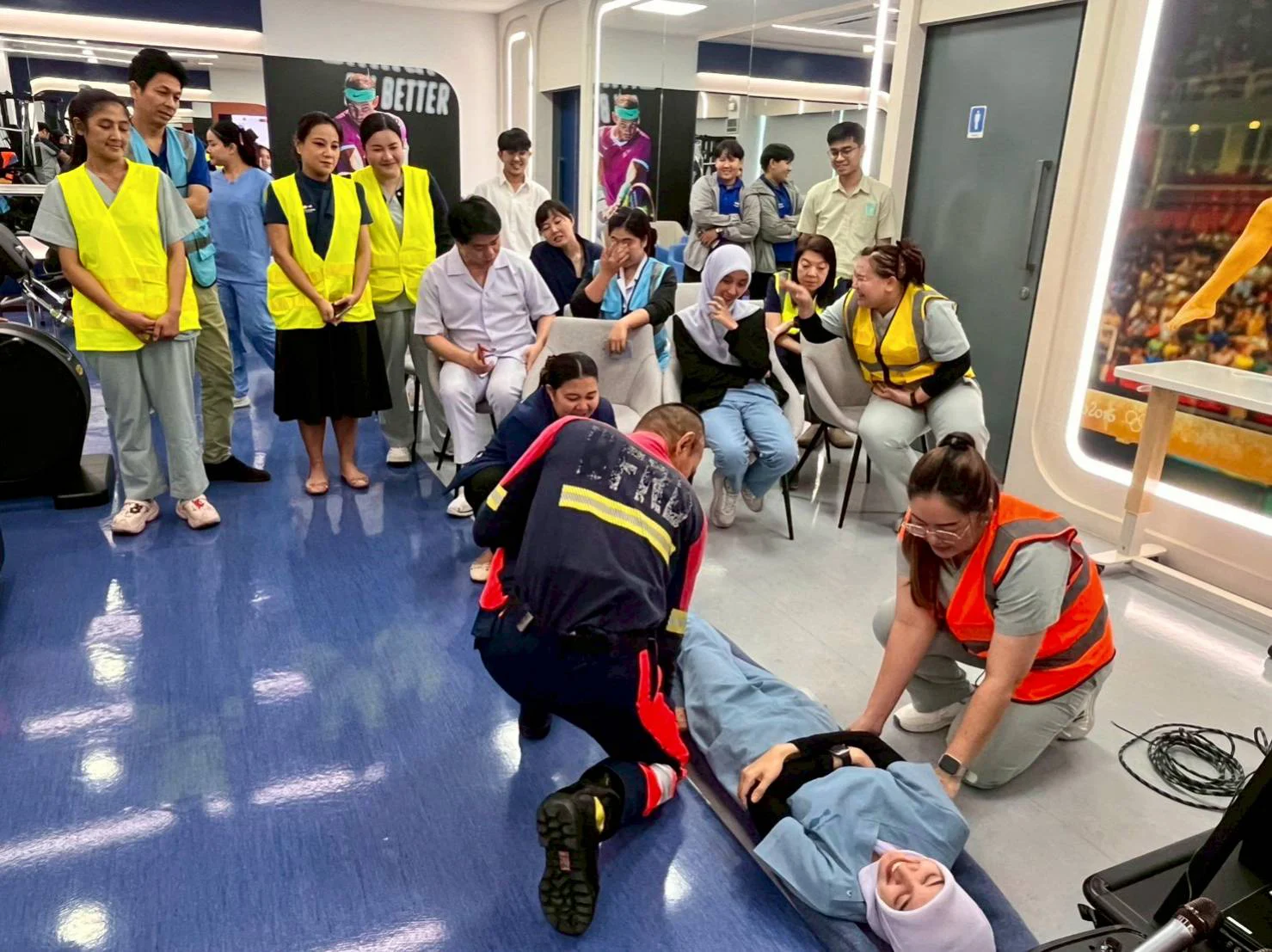 Hospital fire safety drill