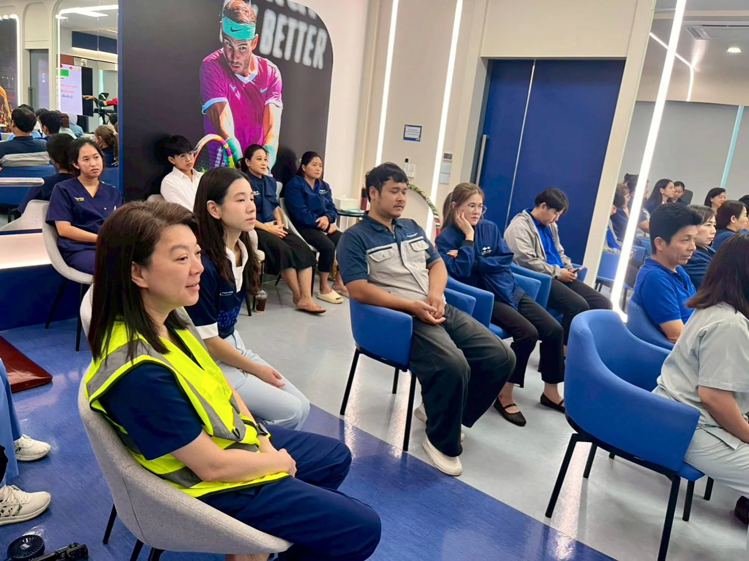 Fire evacuation training at Sapiens Hospital