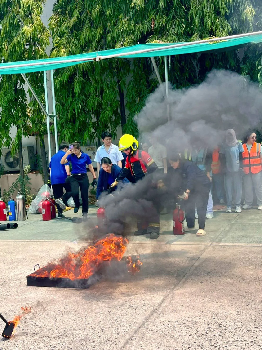 Sapiens Hospital fire evacuation practice