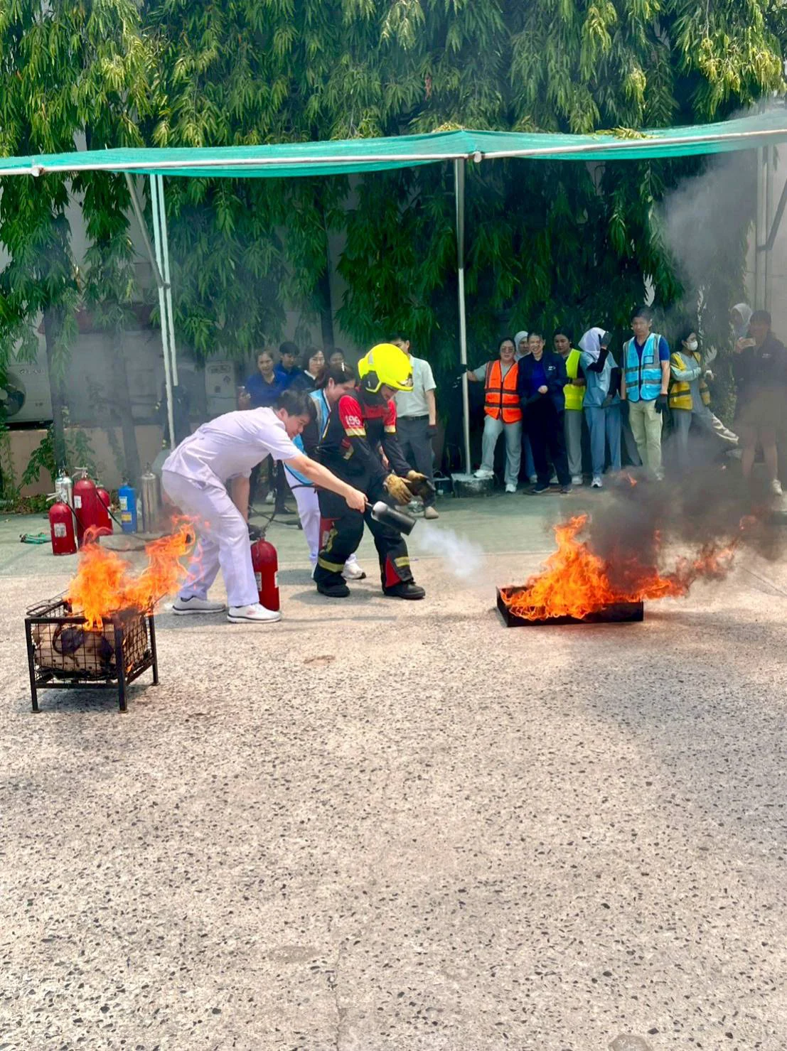 Annual fire safety exercise at Sapiens Hospital