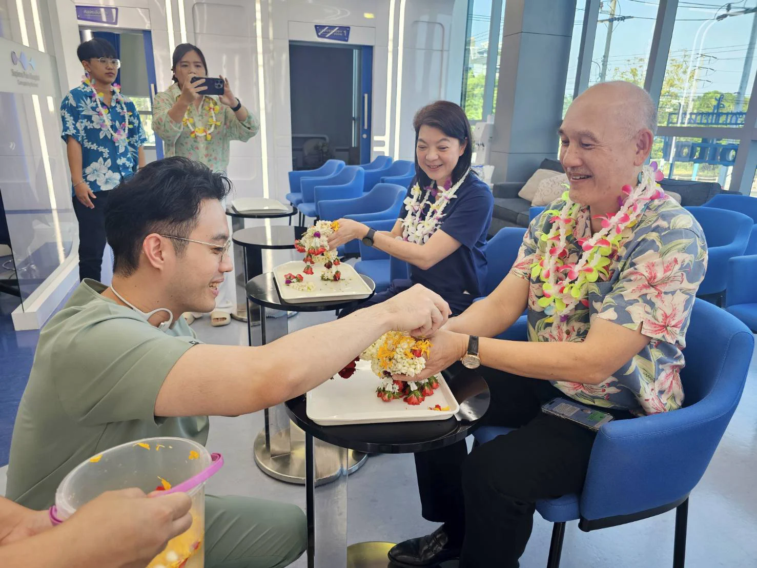 Traditional Songkran ceremony at Sapiens Hospital