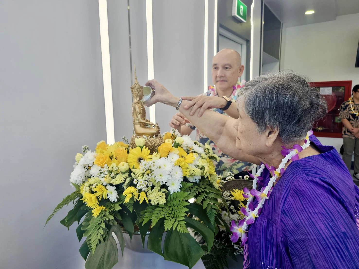 Sapiens Hospital Songkran 2026 Buddha bathing and water-pouring ceremony