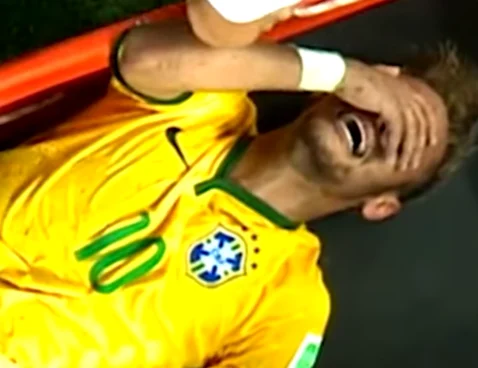 Neymar back injury during the 2014 FIFA World Cup
